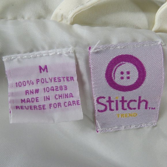 Stitch Trend White Puffer Vest Women's Medium - Picture 8 of 10